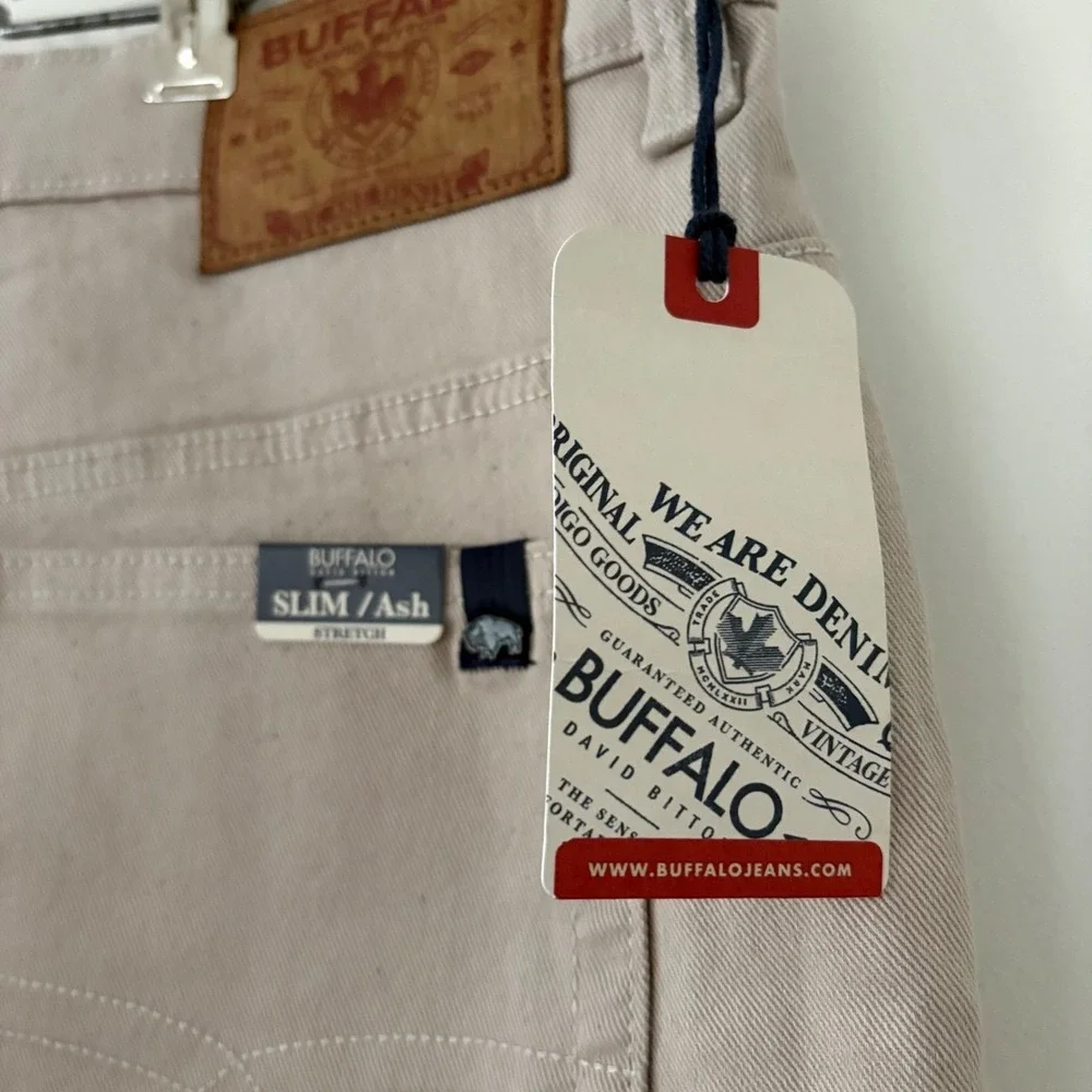 Buffalo David‎ Bitton Slim Ash Stretch Jeans Mens 38x30 Ash Beige